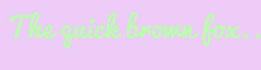 Image with Font Color BBFCB0 and Background Color EDCCF7